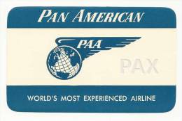 U. S. A.  ♦ PAN AMERICAN AIRWAYS ♦ AVIATION ♦ VINTAGE LUGGAGE LABEL ♦ 2 SCANS - Baggage Etiketten