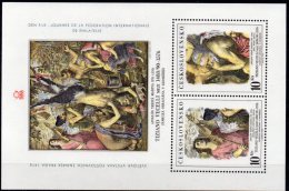 Expo PRAGA 1978 Tag Der FIP CSSR Block 38 ** 35€ With E-card Painting Artist Tizian M/s Art Bloc Philatelic Sheet Bf CSR - Unused Stamps