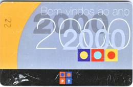 ***Télécarte Du Portugal Telecom Bem-vindos Ao Ano 2000  Vide Et En état EC   A Saisir *** N° 1A88A9A - Portugal