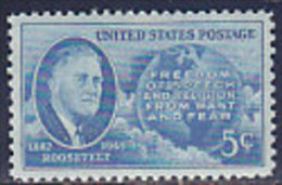 Vereinigte Staaten 1945/46. Pressefreiheit,  Roosevelt (B.1290) - Unused Stamps