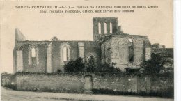 CPA 49 DOUE LA FONTAINE RUINES DE L ANTIQUE BASILIQUE DE SAINT DENIS 1925 - Doue La Fontaine