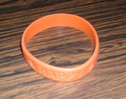 Bracelet Silicone Orange HAPPY - Bracelets