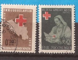 1950  X    JUGOSLAVIJA CROCE ROSSA MEDICINA NURSE INFERMIERE GEOGRAFIA  Used - Charity Issues