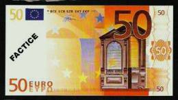 Test Note "POSTE FRANCE" 50 EURO, Typ A Ser.-no 00000000000, Factice, RRRR, UNC - Otros & Sin Clasificación