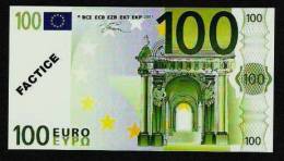 Test Note "POSTE FRANCE" 100 EURO, Typ A Ser.-no 00000000000, Factice, RRRR, UNC - Otros & Sin Clasificación