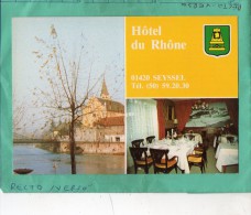 SEYSSEL RESTAURANT  HOTEL DU RHONE CALENDRIER 1985 - Seyssel