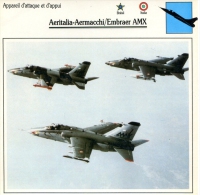 Fiche Aviation Appareil D'attaque Et D'appui Aeritalia-Aermacchi - Embraer AMX - Airplanes