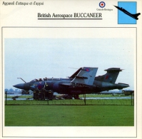 Fiche Aviation Appareil D'attaque Et D'appui British Aérospace BUCCANEER - Vliegtuigen