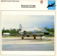 Fiche Aviation Appareil De Guerre électronique PIAGGIO PD-808 - Aviones