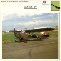 Fiche Aviation Appareil De Reconnaissance Et D'observation AUSTER I à V - Flugzeuge