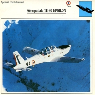 Fiche Aviation Appareil D'entrainement Aérospatiale TB-30 EPSILON - Aviones