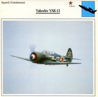 Fiche Aviation Appareil D'entraitement Yakovlev YAK-11 - Airplanes