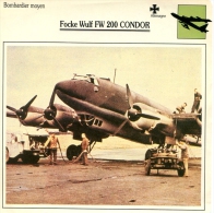 Fiche Aviation Bombardier Moyen Focke Wulf FW 200 CONDOR - Flugzeuge