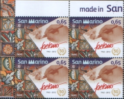 San Marino 2012 Made In San Marino "50 Anni Di Ceramica  Faetano"  1v Complete Set In Quartina  ** MNH - Nuovi