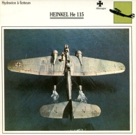 Fiche Aviation Hydravion à Flotteurs HEINKEL He 115 - Airplanes