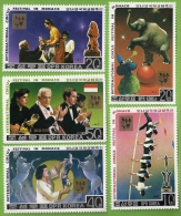 Série 5 Timbres Neufs** MONACO Festival Du Cirque Animaux Chevaux éléphants Circus Prince Rainier - Circus