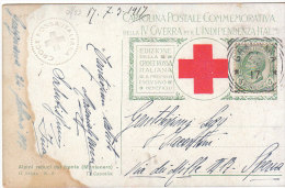 CROCE ROSSA  ITALIANA - CARTOLINA POSTALE COMMEMORATIVA IV GUERRA PER INDIPENDENZA ITALIANA - Red Cross