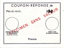 Coupon Réponse E Cours D'instruction Fictifs Spécimen Sans Valeur - Cupón-respuesta