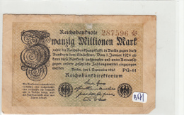 Billets - B872-  Allemagne   - Billet Zwanzig   Millionen   Mark 1923 ( Type, Nature, Valeur, état... Voir Scan) - 20 Millionen Mark