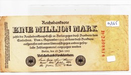 Billets - B865-  Allemagne   - Billet Eine   Million  Mark 1923 ( Type, Nature, Valeur, état... Voir Scan) - 1 Mio. Mark