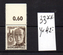 Rhéno-Palatin 1948-49, Ketteler, 33**, Cote 42 €, - Rijnland-Palts