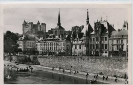 CPSM 49 SAUMUR LES QUAIS VERS LE CHÂTEAU 1951 - Saumur