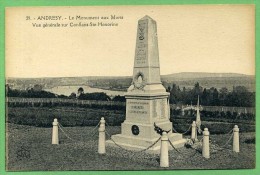 78 ANDRESY - Le Monument Aux Morts - Vue Générale Sur Conflans-Ste-Honorine - Andresy