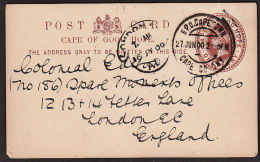 C0198 CAPE OF GOOD HOPE 1900, Letter Card Cape Town To London, UK - Capo Di Buona Speranza (1853-1904)