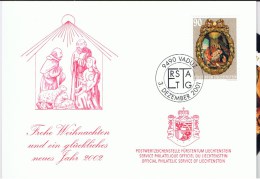 FL Liechtenstein 2001 Mi 1276 Weihnachten - Covers & Documents