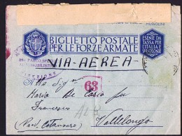 1942 Busta Militare Censurata Per Via Aera   «Verificato Per Censura » «26 Parco Specialito Automobili - Airmail