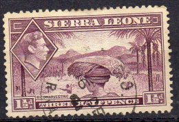 SIERRA LEONE 1938 King George VI.-  11/2d. - Mauve   FU - Sierra Leona (...-1960)