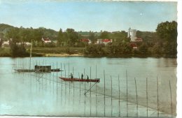 CPSM 49 LES BORDS DE LA LOIRE BARRAGE POUR LA PÊCHE ET LA TOUR DE TREVES - Les Ponts De Ce