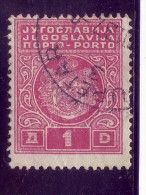 COAT OF ARMS-PORTO-1 DIN-POSTMARK-SUPETAR-BRAC-CROATIA-YUGOSLAVIA-1931 - Portomarken