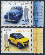 LITHUANIA/Litauen, EUROPA 2013 ""Postal Vehicles" Set Of 2v** - 2013