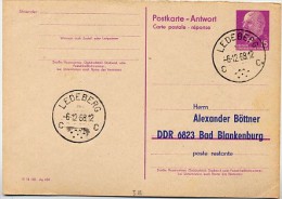 DDR P74 A Antwort-Postkarte PRIVATER ZUDRUCK Böttner #1   LEDEBERG (GENT) Belgien 1968 - Privatpostkarten - Gebraucht