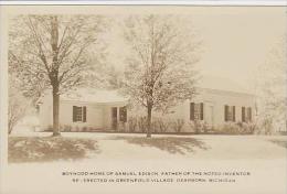Michigan Dearborn Boyhood Home Of Samuel Edison Real Photo RPPC - Dearborn