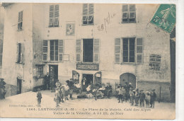 06 // LANTOSQUE  La Place De La Mairie, Café Des Alpes,   1564  Edit Giletta   ANIMEE - Lantosque