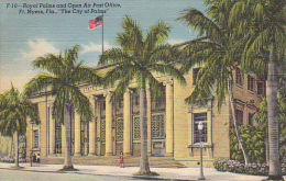 Florida Fort Myers Royal Palms And Open Air Post Office Curteich - Fort Myers