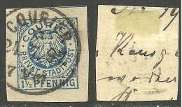 Deutschland Deutsches Reich Local  Postverkehr Postal Stationery Cut Out 1897 O - Private & Local Mails
