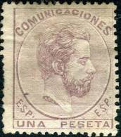 Ed 127* Amadeo 1 Peseta Lila De 1872 En Nuevo, Catálogo 130 Eur - Neufs