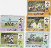 Vanuatu-1982 Scouts Year 337-341 MNH - Vanuatu (1980-...)