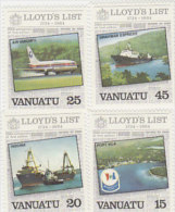 Vanuatu-1984 Lloyd's List Ships 368-371 MNH - Vanuatu (1980-...)