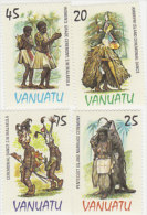 Vanuatu-1985 Ceremonial Dance Costumes 384-387 MNH - Vanuatu (1980-...)