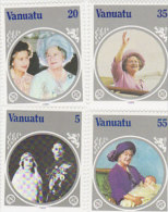 Vanuatu-1985 Queen Mother 85th Birthday 392-395 MNH - Vanuatu (1980-...)