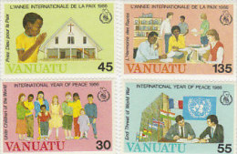 Vanuatu-1986 International Year Of Peace 430-433 MNH - Vanuatu (1980-...)