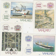 Vanuatu-1988 Lloyds 300th Anniversary 485-488 MNH - Vanuatu (1980-...)