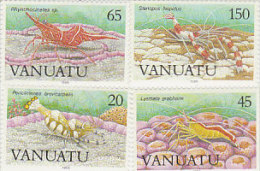 Vanuatu-1989 Marine Life Shrimp 497-500 MNH - Vanuatu (1980-...)