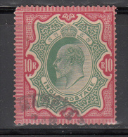 India  Scott No.  74  Used  Year 1909   Small Corner Light Fold Not Affecting Nice Look Of The Stamp--discounted - Usati