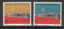 Liechtenstein  Scott No 324-25   Mnh    Year 1958 - Ungebraucht