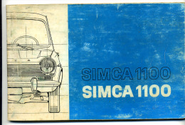 Notice D’entretien SIMCA 1100 - Auto